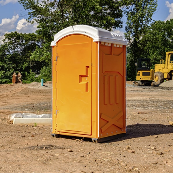 how often are the porta potties cleaned and serviced during a rental period in Clarksburg MO